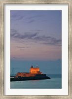 Framed Greece Rhodes, Mandraki, Agios Nikolaos Lighthouse