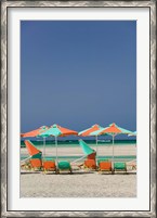 Framed Greece, Crete, Hania, Elafonisi Beach Umbrellas