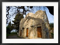 Framed Byzantine church near Kastelli, Church Ayios Panteleimon, Crete, Greece