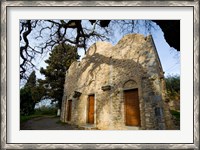 Framed Byzantine church near Kastelli, Church Ayios Panteleimon, Crete, Greece