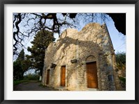 Framed Byzantine church near Kastelli, Church Ayios Panteleimon, Crete, Greece