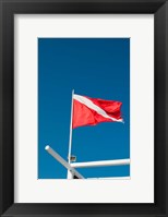 Framed Diving Flag, Mykonos, Cyclades, Greece