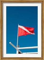 Framed Diving Flag, Mykonos, Cyclades, Greece