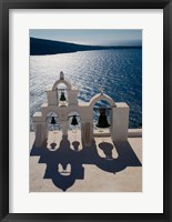 Framed Bell Tower overlooking The Caldera, Oia, Santorini, Greece