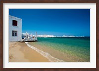 Framed Mykonos Town, Chora, Cyclades, Greece