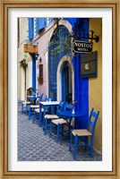 Framed Colorful Blue Doorway, Chania, Crete, Greece