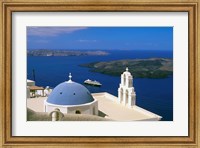 Framed Kimisis Theotokov Church, Thira, Santorini, Cyclades Islands, Greece