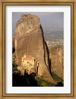 Framed Roussanou Monastery, Meteora, Thessaly, Greece