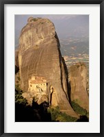 Framed Roussanou Monastery, Meteora, Thessaly, Greece