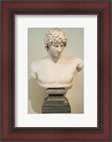 Framed Antinous Bust, Statue, Athens, Greece