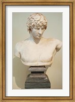 Framed Antinous Bust, Statue, Athens, Greece