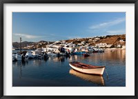 Framed Boats in harbor, Chora, Mykonos, Greece