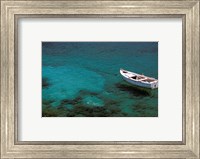 Framed Boat in Harbor, Lakonian Mani, Areolopi, Peloponnese, Greece
