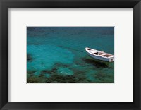 Framed Boat in Harbor, Lakonian Mani, Areolopi, Peloponnese, Greece