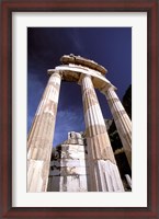 Framed Temple of Athena, Tholos Rotunda, Delphi, Fokida, Greece
