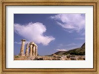 Framed Ruins of the Temple of Apollo, Corinth, Peloponnese, Greece