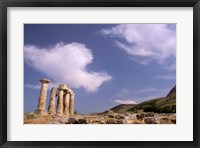Framed Ruins of the Temple of Apollo, Corinth, Peloponnese, Greece