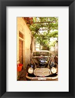 Framed Old Automobile Sedan, Kardamyli, Messina, Peloponnese, Greece