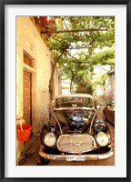 Framed Old Automobile Sedan, Kardamyli, Messina, Peloponnese, Greece