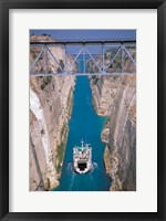 Framed View of Corinth Canal, Corinthia, Corinth, Peloponnese, Greece