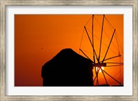 Framed Mykonos Windmills, Greece