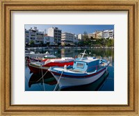 Framed Boats on The Lake, Agios Nikolaos, Crete, Greece