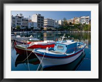 Framed Boats on The Lake, Agios Nikolaos, Crete, Greece