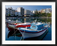 Framed Boats on The Lake, Agios Nikolaos, Crete, Greece