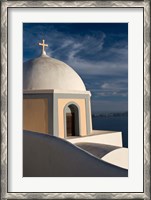 Framed Church Dome Against Sky, Santorini, Greece