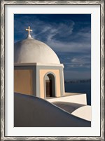 Framed Church Dome Against Sky, Santorini, Greece