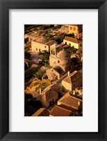 Framed Town View from Cliffs, Monemvasia, Lakonia, Greece