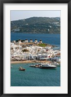 Framed Greece, Mykonos, Chora, Inner Harbor of Mykonos