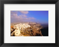 Framed Late Afternoon View of Town, Thira, Santorini, Cyclades Islands, Greece