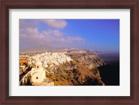 Framed Late Afternoon View of Town, Thira, Santorini, Cyclades Islands, Greece