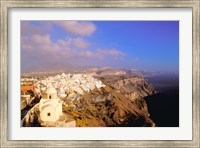Framed Late Afternoon View of Town, Thira, Santorini, Cyclades Islands, Greece