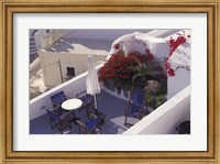 Framed Patio of Hotel Between Fira and Imerovigli, Greece