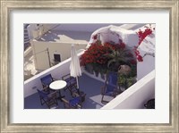 Framed Patio of Hotel Between Fira and Imerovigli, Greece