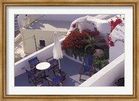 Framed Patio of Hotel Between Fira and Imerovigli, Greece