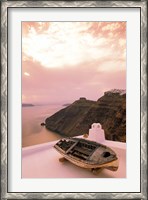 Framed Imerovigli Viewed from Thira, Santorini, Cyclades Island, Greece