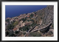 Framed View from Upper to Lower Village, Monemvasia, Greece