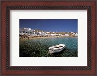 Framed Platis Gialos Beach, Mykonos, Cyclades Islands, Greece