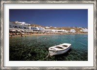 Framed Platis Gialos Beach, Mykonos, Cyclades Islands, Greece