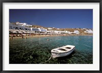 Framed Platis Gialos Beach, Mykonos, Cyclades Islands, Greece