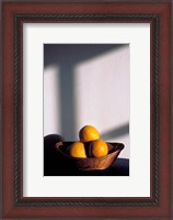 Framed Oia, Santorini, Greece, Oranges in a Basket
