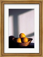 Framed Oia, Santorini, Greece, Oranges in a Basket