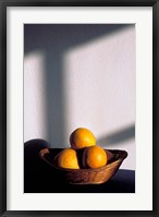 Framed Oia, Santorini, Greece, Oranges in a Basket