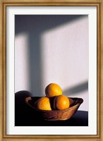 Framed Oia, Santorini, Greece, Oranges in a Basket