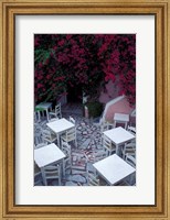 Framed Restaurant Patio, Santorini, Greece