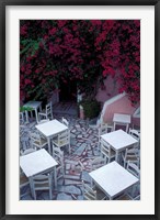 Framed Restaurant Patio, Santorini, Greece