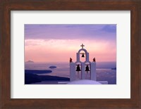 Framed Belltower at Sunrise, Mykonos, Greece